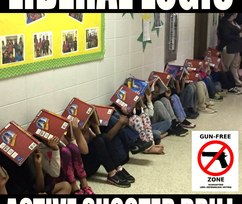 liberal logic fail! guns in schools will stop mass school shootings